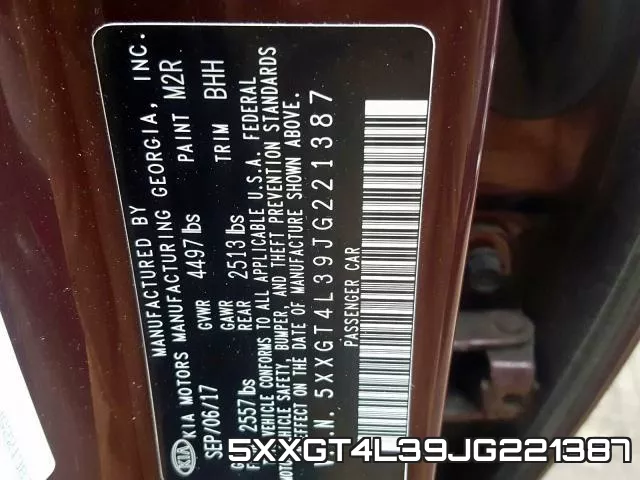 5XXGT4L39JG221387 фото 2