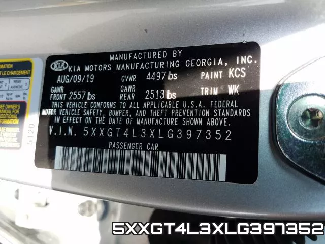 5XXGT4L3XLG397352 фото 2