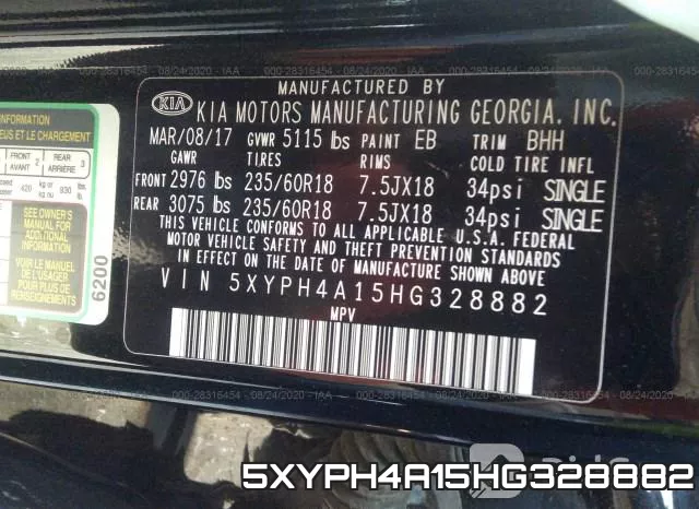 5XYPH4A15HG328882 фото 10