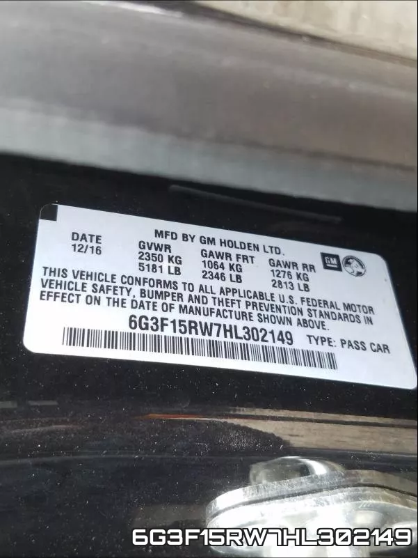 6G3F15RW7HL302149 фото 2