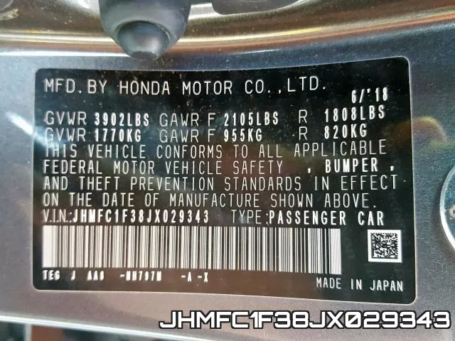 JHMFC1F38JX029343 фото 2