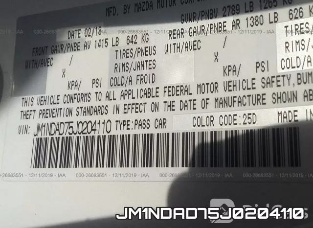 JM1NDAD75J0204110 фото 10