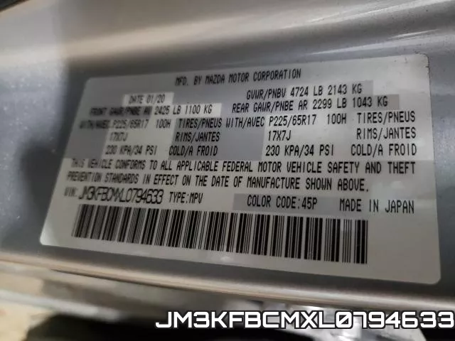 JM3KFBCMXL0794633 фото 2