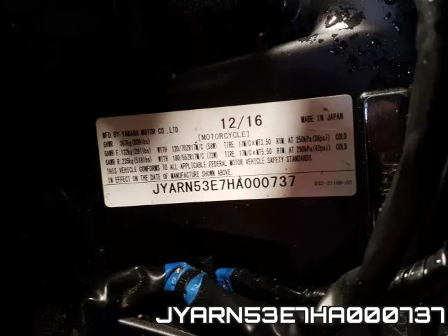 JYARN53E7HA000737 фото 2