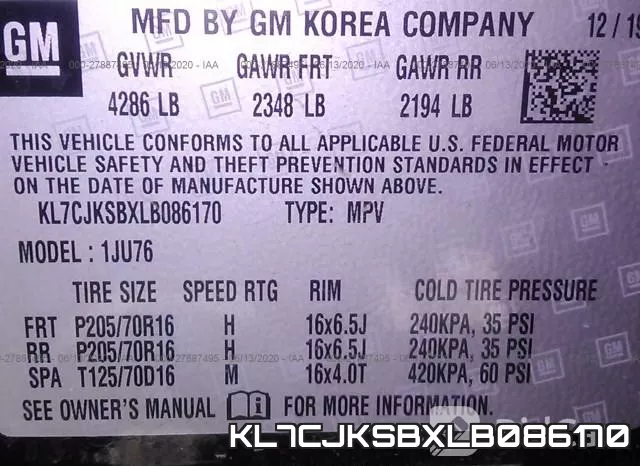 KL7CJKSBXLB086170 фото 10