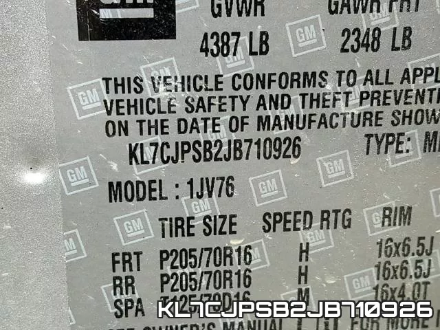 KL7CJPSB2JB710926 фото 2
