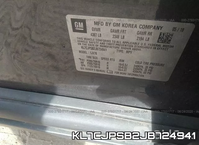 KL7CJPSB2JB724941 фото 10