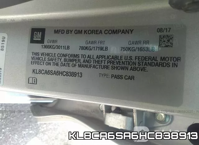 KL8CA6SA6HC838913 фото 10