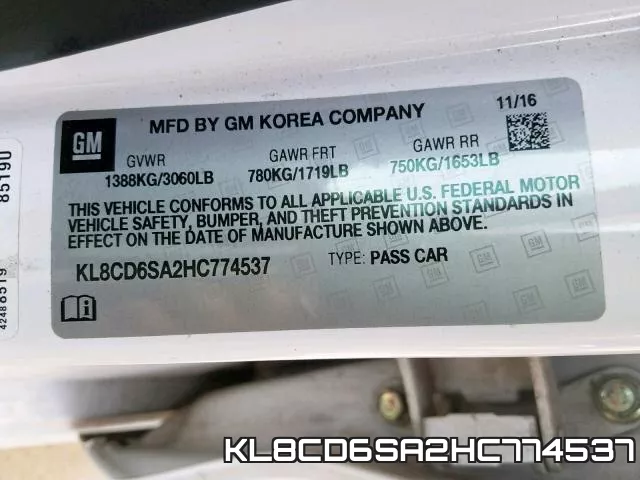 KL8CD6SA2HC774537 фото 2