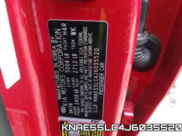 KNAE55LC4J6035520 фото 2