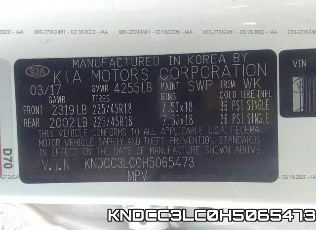 KNDCC3LC0H5065473 фото 10