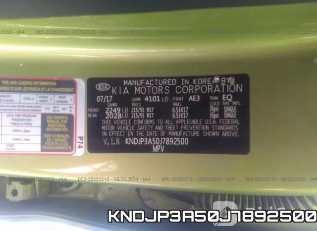 KNDJP3A50J7892500 фото 10