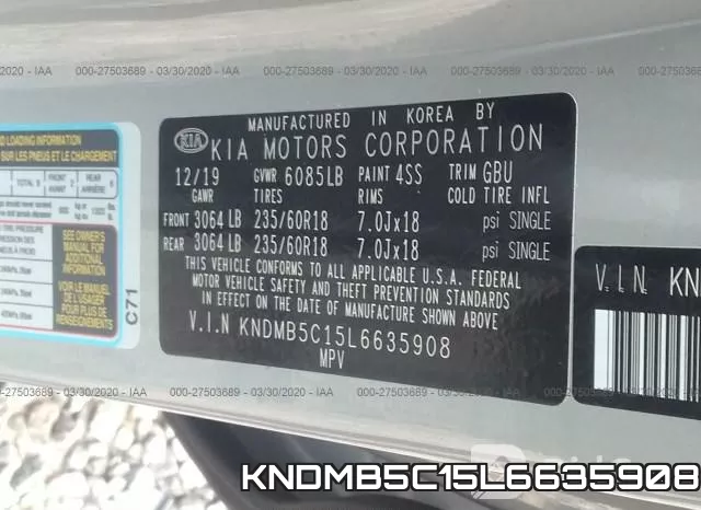 KNDMB5C15L6635908 фото 10