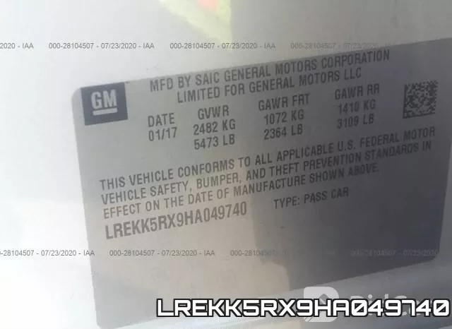 LREKK5RX9HA049740 фото 10