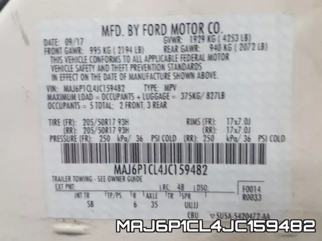 MAJ6P1CL4JC159482 фото 2