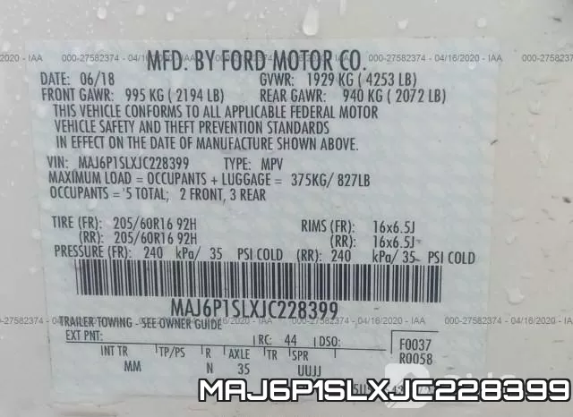 MAJ6P1SLXJC228399 фото 10