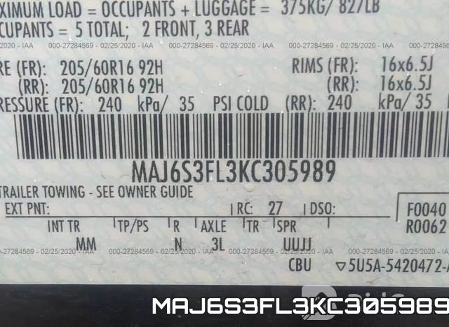 MAJ6S3FL3KC305989 фото 10