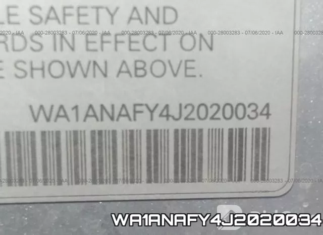 WA1ANAFY4J2020034 фото 10