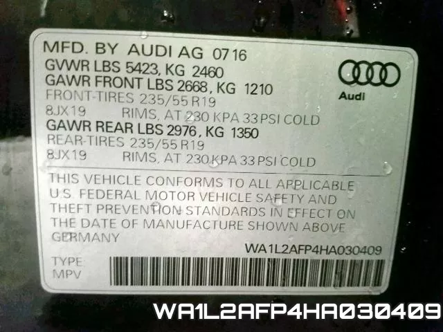 WA1L2AFP4HA030409 фото 2