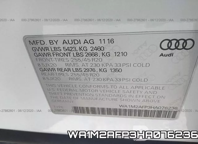 WA1M2AFP3HA076236 фото 10