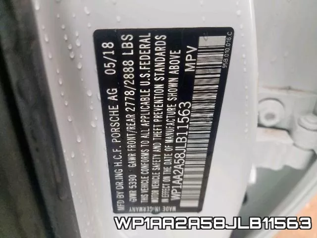 WP1AA2A58JLB11563 фото 2