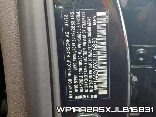 WP1AA2A5XJLB16831 фото 2