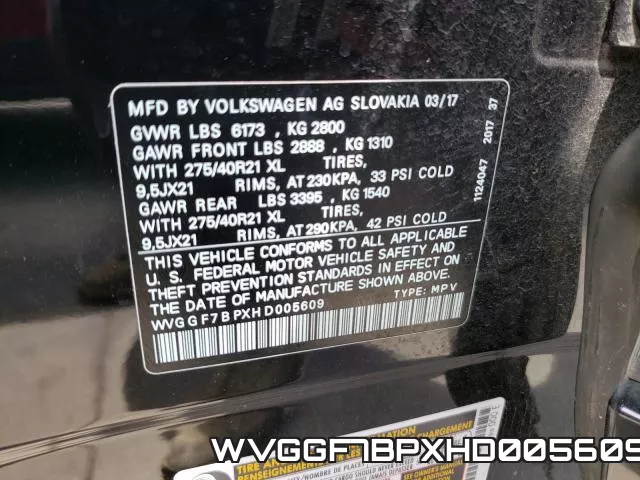 WVGGF7BPXHD005609 фото 2