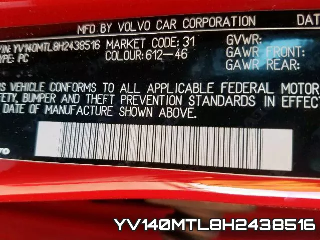 YV140MTL8H2438516 фото 2
