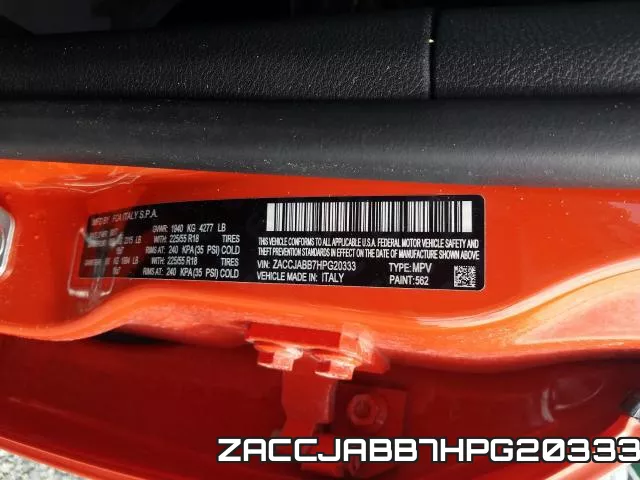 ZACCJABB7HPG20333 фото 2