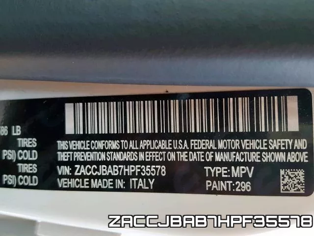ZACCJBAB7HPF35578 фото 2