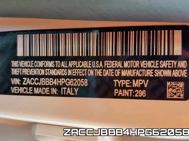 ZACCJBBB4HPG62058 фото 2