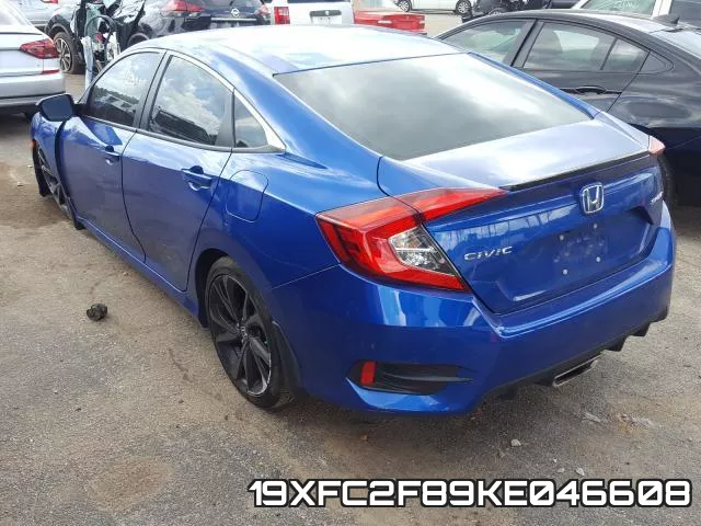 19XFC2F89KE046608 фото 4