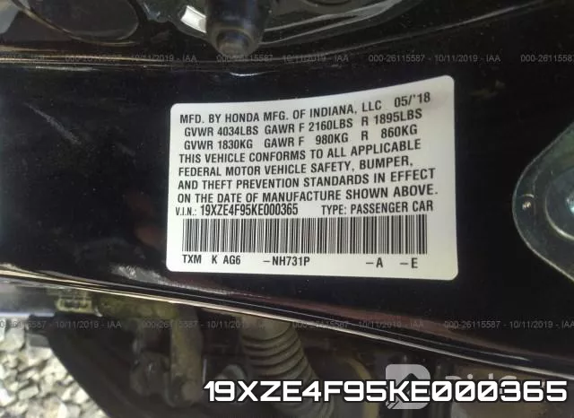 19XZE4F95KE000365 фото 10
