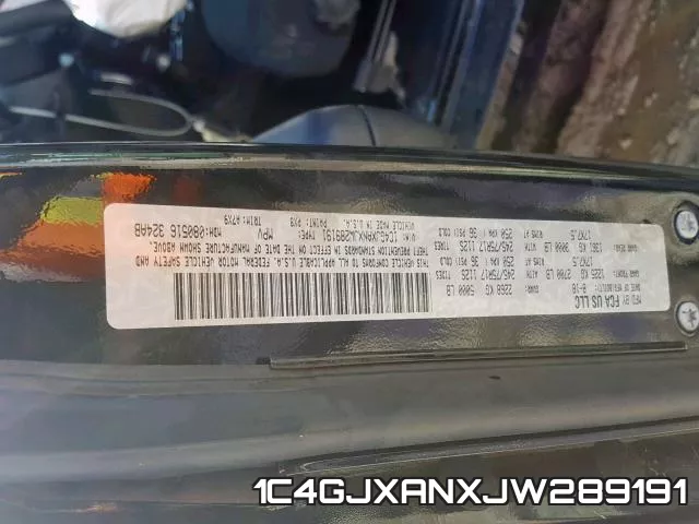 1C4GJXANXJW289191 фото 2