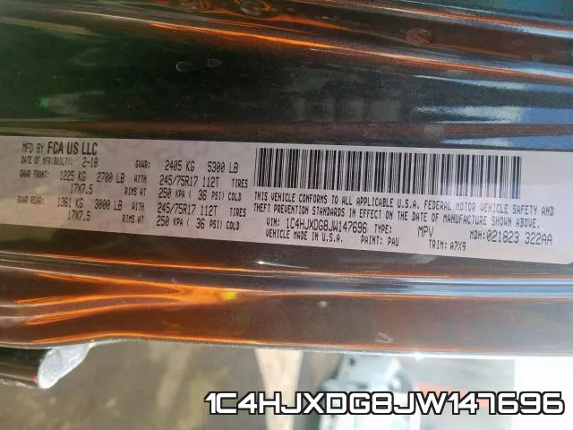 1C4HJXDG8JW147696 фото 2