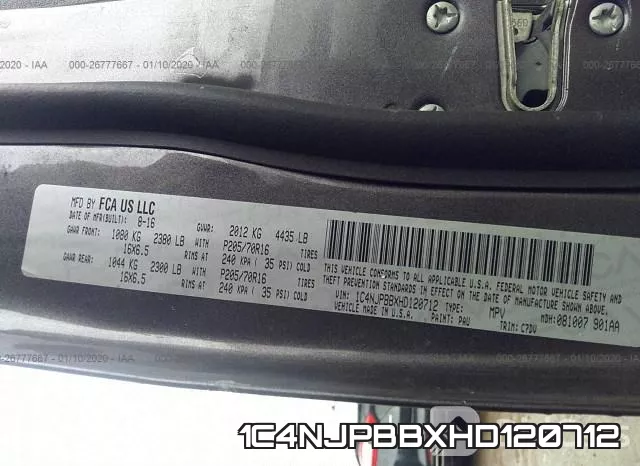 1C4NJPBBXHD120712 фото 10