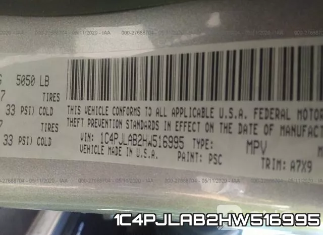 1C4PJLAB2HW516995 фото 10
