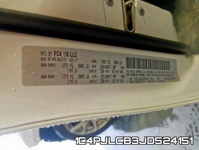 1C4PJLCB3JD524151 фото 2