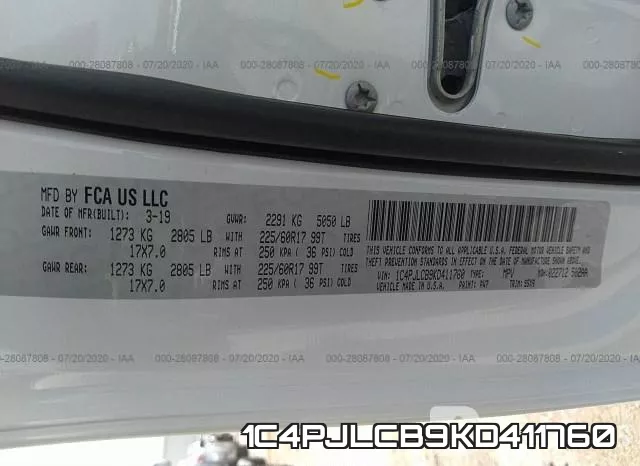 1C4PJLCB9KD411760 фото 10