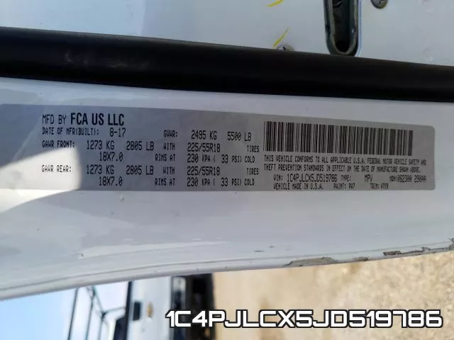 1C4PJLCX5JD519786 фото 2
