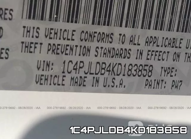 1C4PJLDB4KD183858 фото 10