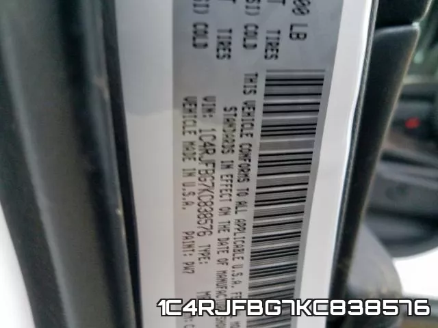 1C4RJFBG7KC838576 фото 2