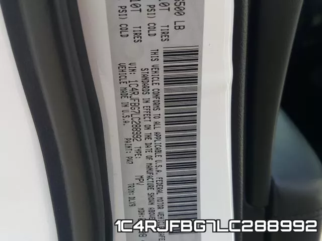 1C4RJFBG7LC288992 фото 2