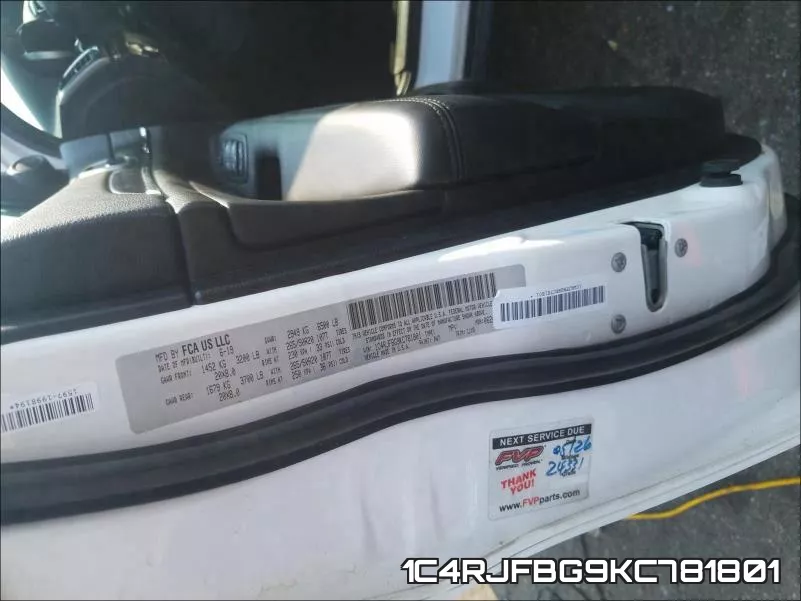1C4RJFBG9KC781801 фото 2