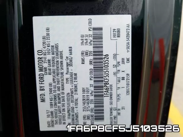 1FA6P8CF5J5103526 фото 2