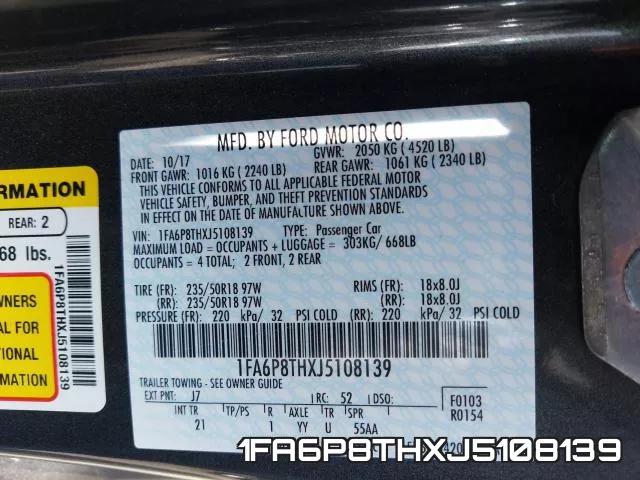 1FA6P8THXJ5108139 фото 2