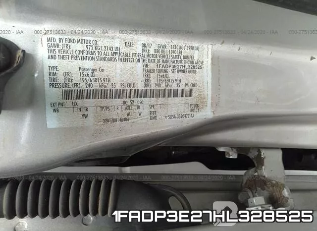 1FADP3E27HL328525 фото 10