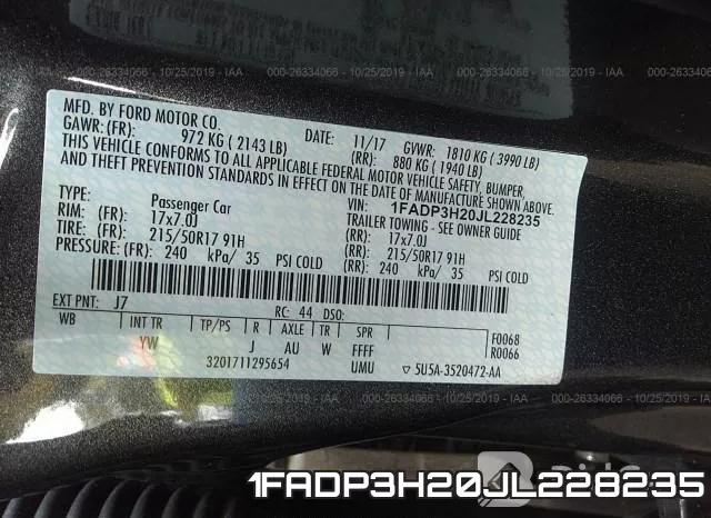 1FADP3H20JL228235 фото 10