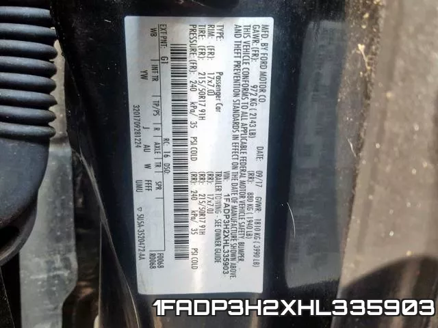 1FADP3H2XHL335903 фото 2