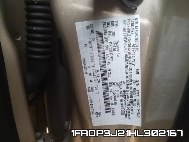 1FADP3J21HL302167 фото 2